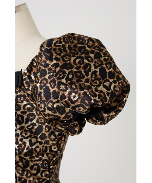 Sister Jane（シスタージェーン）の「Cherie Leopard Jacquard トップス（シャツ/ブラウス・レディース・ブラウン・SMALL）」の4枚目の写真