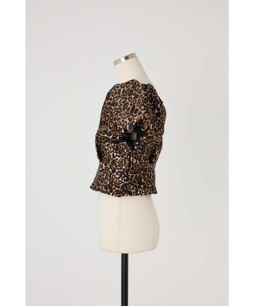 Sister Jane（シスタージェーン）の「Cherie Leopard Jacquard トップス（シャツ/ブラウス・レディース・ブラウン・SMALL）」の7枚目の写真