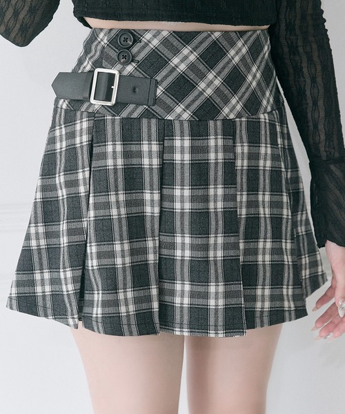 OLIVE des OLIVE（オリーブデオリーブ）の「【Belle Charme】Side Belt Pleats Skirt（スカート・レディース・グレイッシュベージュ/ブラック系その他/ベージュ系その他・FREE）」の7枚目の写真