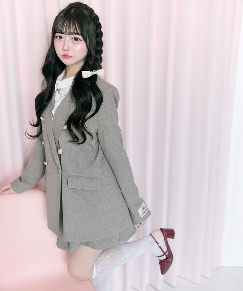 OLIVE des OLIVE（オリーブデオリーブ）の「【Belle Charme】Side Belt Pleats Skirt（スカート・レディース・グレイッシュベージュ/ブラック系その他/ベージュ系その他・FREE）」の4枚目の写真