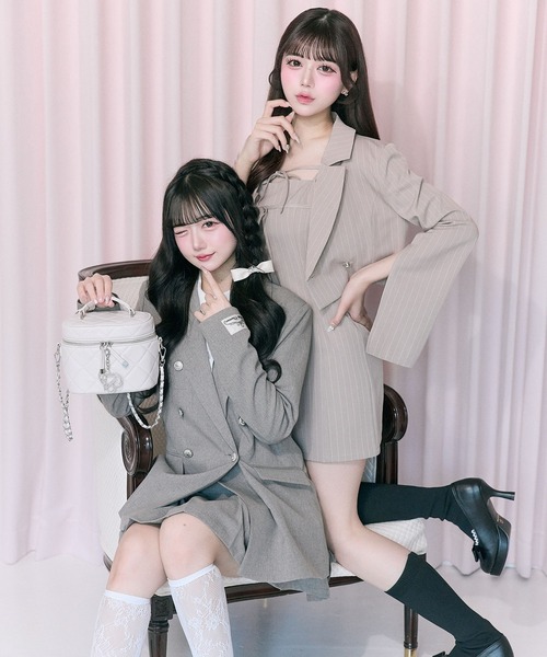 OLIVE des OLIVE（オリーブデオリーブ）の「【Belle Charme】Side Belt Pleats Skirt（スカート・レディース・グレイッシュベージュ/ブラック系その他/ベージュ系その他・FREE）」の5枚目の写真