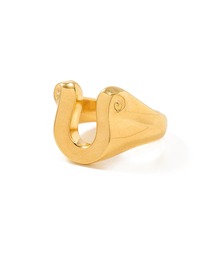 CRIMIE（クライミー）の「LETTER RIBBON HORSE SHOE RING SMALL 24KDP（リング）」