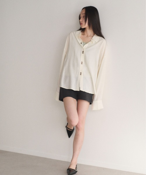 SOYEN（ソイエン）の「リブニットブルマショートパンツ/セットアップ可（その他パンツ・レディース・ベージュ/チャコール・F）」の17枚目の写真