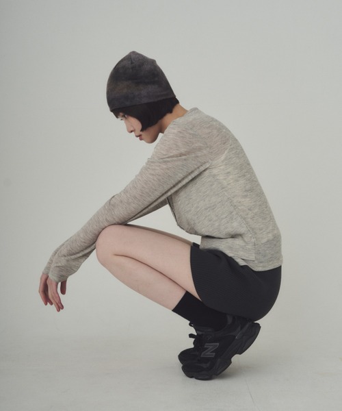SOYEN（ソイエン）の「リブニットブルマショートパンツ/セットアップ可（その他パンツ・レディース・ベージュ/チャコール・F）」の16枚目の写真