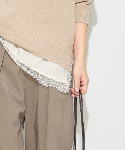 journal standard L'essage（ジャーナルスタンダードレサージュ）の「【金子綾さん着用】レースキャミソール（キャミソール・レディース・ブラウン/ホワイト/ブラック・FREE）」の12枚目の写真