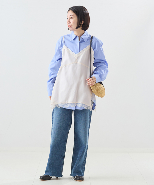 journal standard L'essage（ジャーナルスタンダードレサージュ）の「【金子綾さん着用】レースキャミソール（キャミソール・レディース・ブラウン/ホワイト/ブラック・FREE）」の13枚目の写真