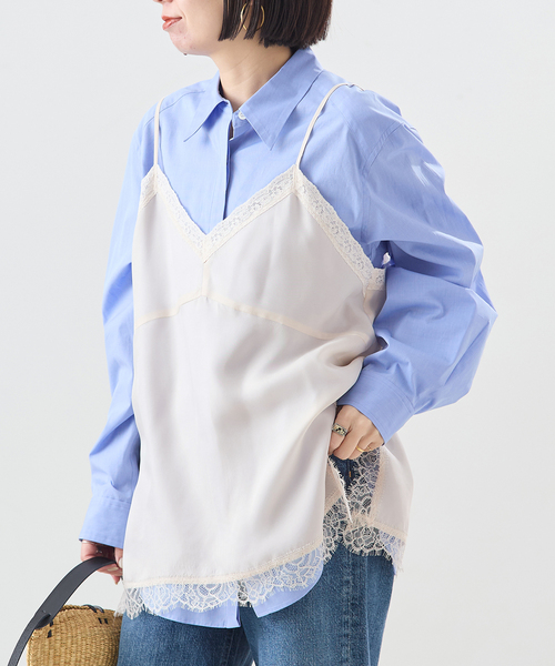 journal standard L'essage（ジャーナルスタンダードレサージュ）の「【金子綾さん着用】レースキャミソール（キャミソール・レディース・ブラウン/ホワイト/ブラック・FREE）」の16枚目の写真