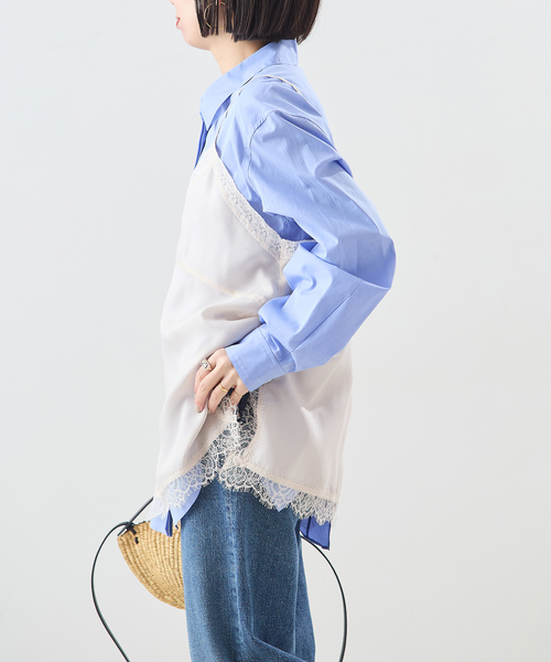 journal standard L'essage（ジャーナルスタンダードレサージュ）の「【金子綾さん着用】レースキャミソール（キャミソール・レディース・ブラウン/ホワイト/ブラック・FREE）」の18枚目の写真