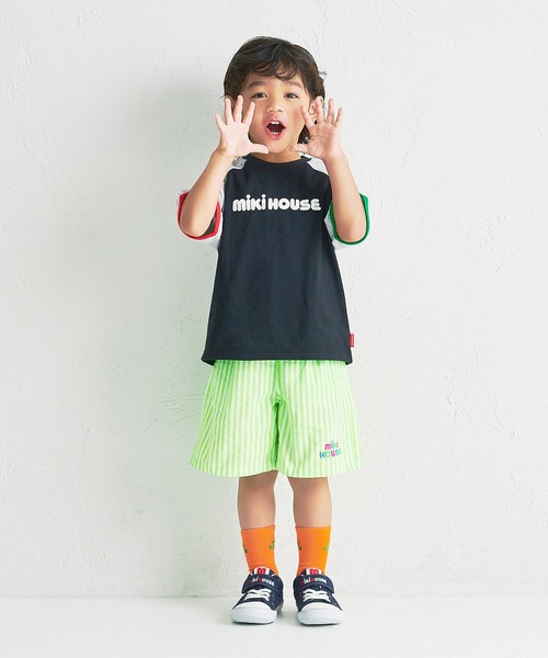 MIKI HOUSE（ミキハウス）の「【WEB限定】ネオンカラー５分丈パンツ（その他パンツ・キッズ・ライトグリーン/オレンジ・130cm/120cm/110cm/100cm/90cm/80ｃｍ）」の5枚目の写真