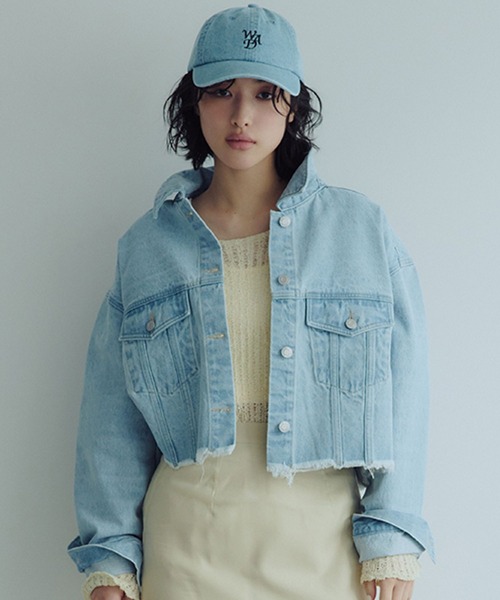 studio CLIP(スタディオクリップ)の「【daily CLIP】ワイドGジャン(デニムジャケット・レディース・ブルー/ライトブルー・FREE)」の2枚目の写真