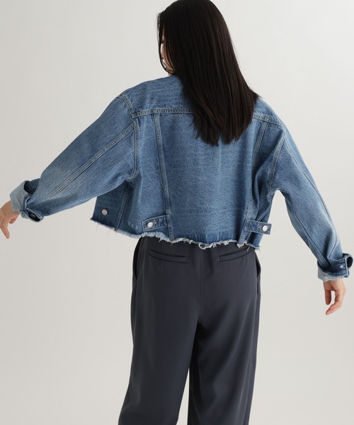 studio CLIP(スタディオクリップ)の「【daily CLIP】ワイドGジャン(デニムジャケット・レディース・ブルー/ライトブルー・FREE)」の9枚目の写真