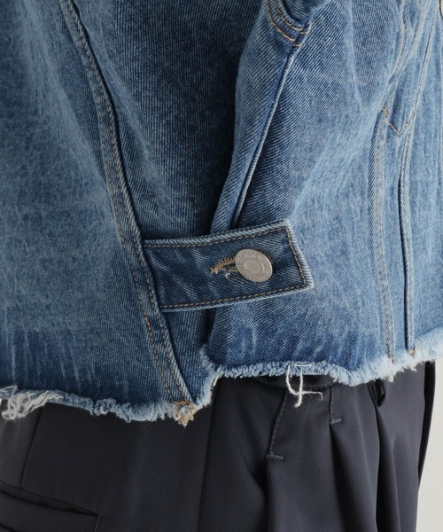 studio CLIP(スタディオクリップ)の「【daily CLIP】ワイドGジャン(デニムジャケット・レディース・ブルー/ライトブルー・FREE)」の20枚目の写真