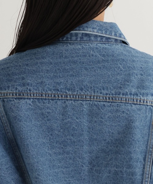 studio CLIP(スタディオクリップ)の「【daily CLIP】ワイドGジャン(デニムジャケット・レディース・ブルー/ライトブルー・FREE)」の19枚目の写真