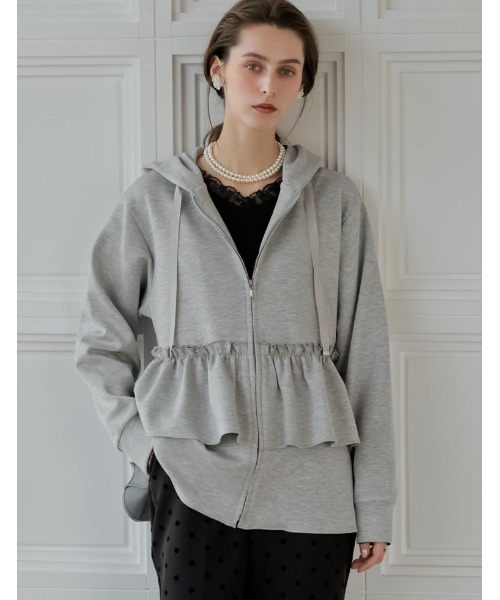 MEISM（ミズム）の「[2026S/S COLLECTION][MEISM by Re:EDIT]ダンボールフリルティアードフーディブルゾン（ブルゾン・レディース・ホワイト/ブラック/グレー・LARGE/MEDIUM）」の21枚目の写真