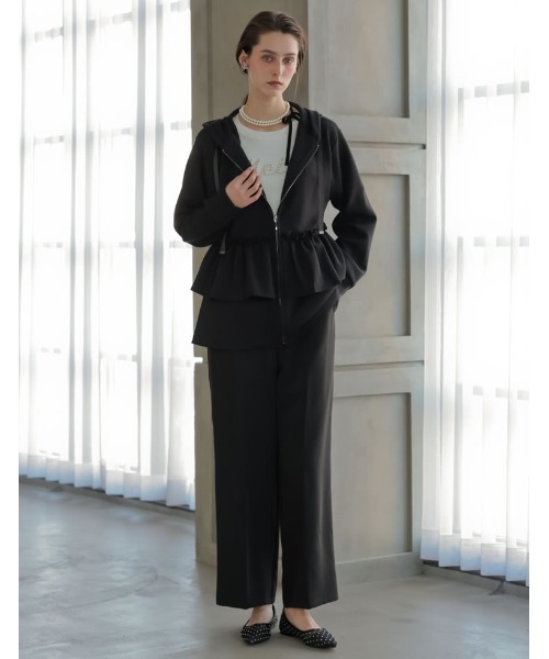 MEISM（ミズム）の「[2026S/S COLLECTION][MEISM by Re:EDIT]ダンボールフリルティアードフーディブルゾン（ブルゾン・レディース・ホワイト/ブラック/グレー・LARGE/MEDIUM）」の4枚目の写真