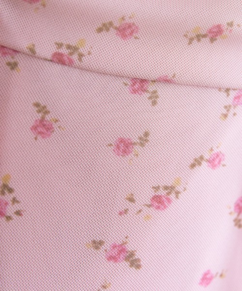 marun（マルン）の「＜大きいサイズ＞フラワープリントドロストキャミワンピース marun（ワンピース・レディース・ピンク/ブラック・3L/LL/4L/L/5L）」の3枚目の写真