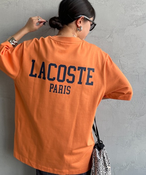 LACOSTE/ラコステ] ワンポイントロゴ バックプリントTシャツ（Tシャツ