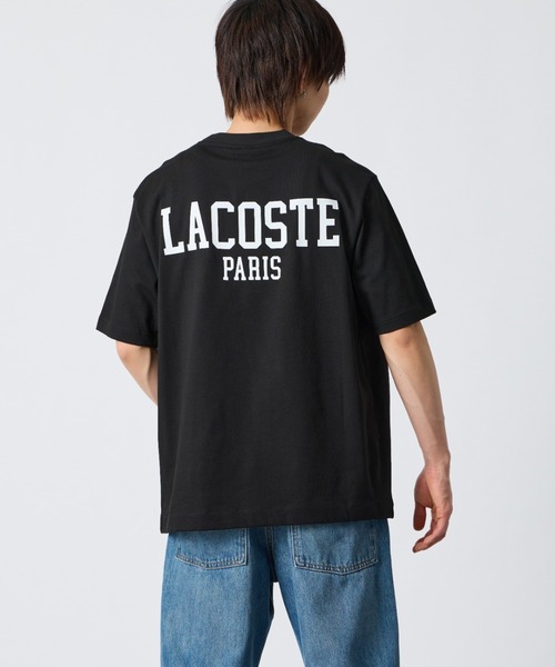 LACOSTE Wanpoint logo back print T‑shirt