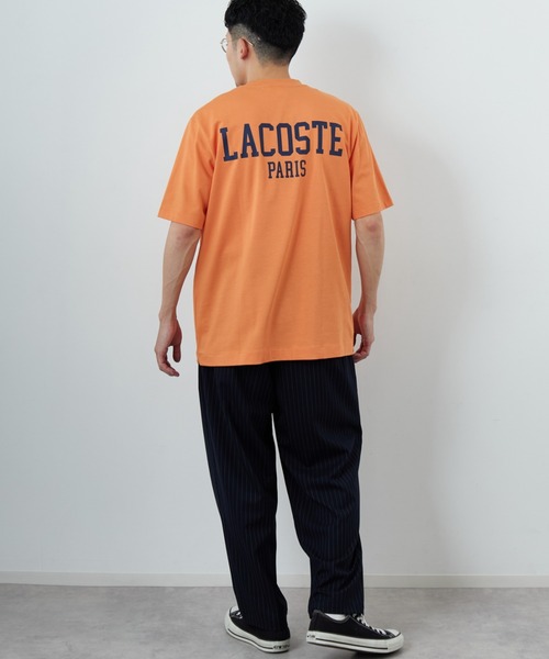 LACOSTE（ラコステ）の「[LACOSTE/ラコステ] ワンポイントロゴ バックプリントTシャツ（Tシャツ/カットソー・レディース・ブラック/オレンジ/ホワイト・2/4/3）」の18枚目の写真