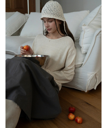 Souffle round knit (cream)