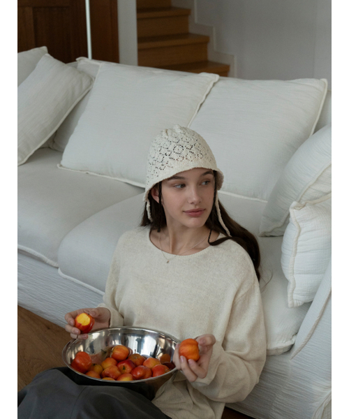 THEMITTEN(ザ・ミトン)の「Souffle round knit (cream)(ニット/セーター・レディース・その他・FREE)」の2枚目の写真