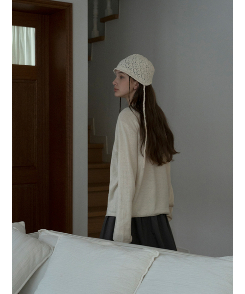 THEMITTEN(ザ・ミトン)の「Souffle round knit (cream)(ニット/セーター・レディース・その他・FREE)」の4枚目の写真