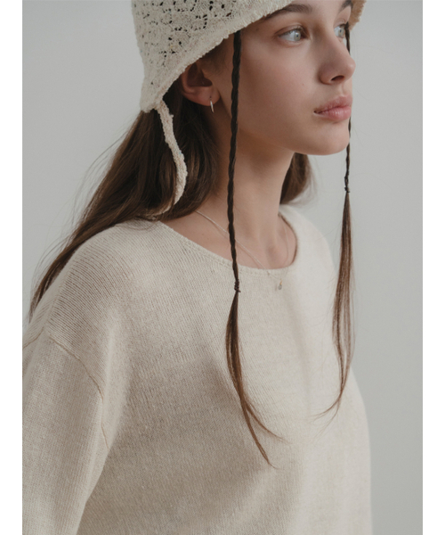 THEMITTEN(ザ・ミトン)の「Souffle round knit (cream)(ニット/セーター・レディース・その他・FREE)」の5枚目の写真