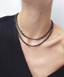 les bonbon】ombre gris pearl necklace/オンブレ グリーズパール