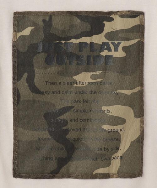 THE SHOP TK (ザ ショップ ティーケー )の「【110-160】袖レイヤード長袖迷彩アップリケ(Tシャツ/カットソー・キッズ・ライトベージュ/ブラック・11/16/15 /14/13/12)」の10枚目の写真