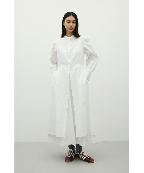 STYLEMIXER(スタイルミキサー)の「レイヤードシャツワンピース(シャツワンピース・レディース・ブラック/ホワイト・SMALL/MEDIUM)」の4枚目の写真