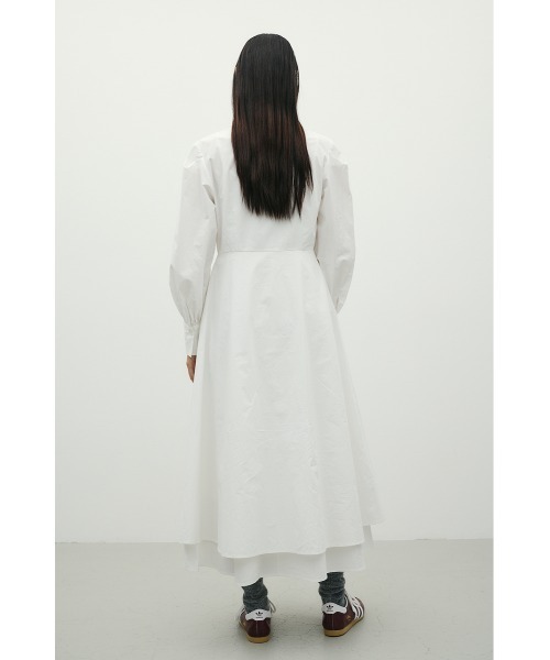 STYLEMIXER(スタイルミキサー)の「レイヤードシャツワンピース(シャツワンピース・レディース・ブラック/ホワイト・SMALL/MEDIUM)」の5枚目の写真