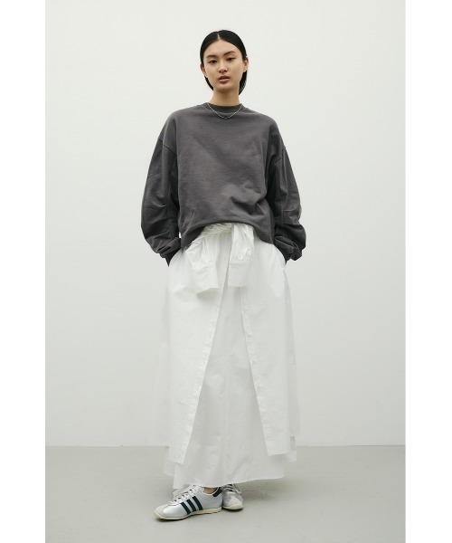 STYLEMIXER(スタイルミキサー)の「レイヤードシャツワンピース(シャツワンピース・レディース・ブラック/ホワイト・SMALL/MEDIUM)」の6枚目の写真