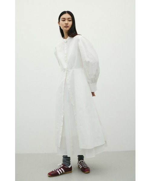 STYLEMIXER(スタイルミキサー)の「レイヤードシャツワンピース(シャツワンピース・レディース・ブラック/ホワイト・SMALL/MEDIUM)」の3枚目の写真