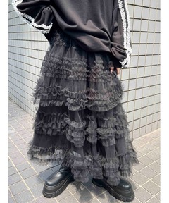 AMERI/アメリ】FLOWER PATCHWORK PLEATED SKIRT/フラワーパッチワーク