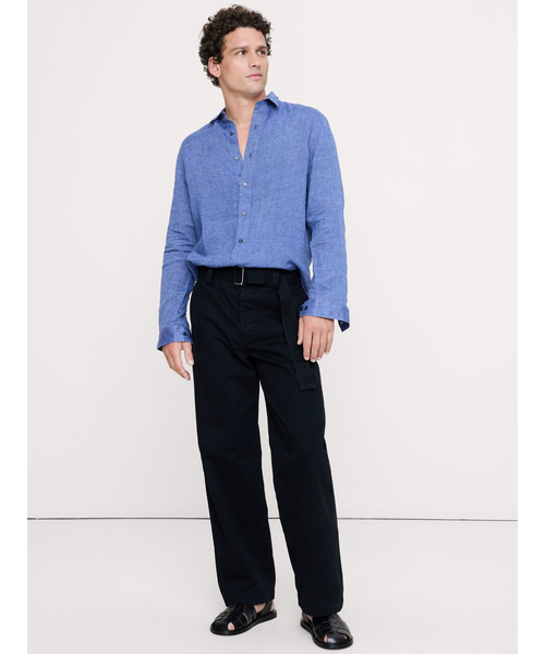 Banana Republic(バナナリパブリック)の「スタンダードフィット リネンシャツ(シャツ/ブラウス・メンズ・ブルー/ライトピンク/ライトブルー/ブルー系その他/マスタード/ピンク/ブラウン/ライトグリーン・M/S/XL/L)」の14枚目の写真