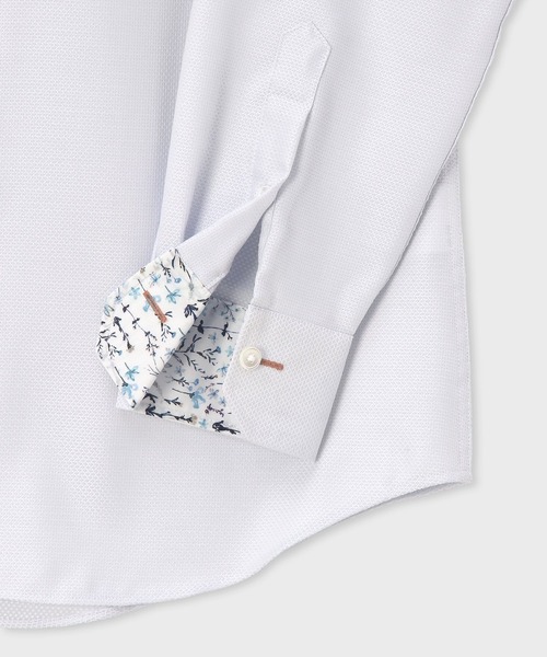 Paul Smith（ポールスミス）の「"Woven Pattern"ドレスシャツ / 163204 804PR（シャツ/ブラウス・メンズ・ホワイト/ライトブルー・X-LARGE/LARGE/MEDIUM/SMALL/XX-LARGE）」の4枚目の写真