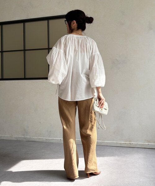 DouDou（ドゥドゥ）の「インドレーススキッパーブラウス（シャツ/ブラウス・レディース・ブラック/ホワイト/ピンク・FREE）」の8枚目の写真