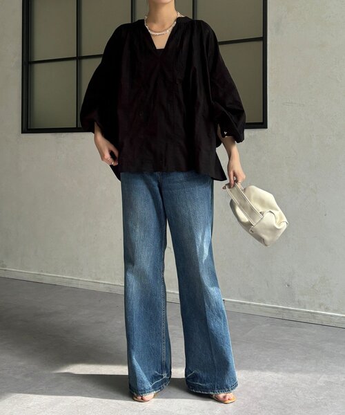 DouDou（ドゥドゥ）の「インドレーススキッパーブラウス（シャツ/ブラウス・レディース・ブラック/ホワイト/ピンク・FREE）」の15枚目の写真