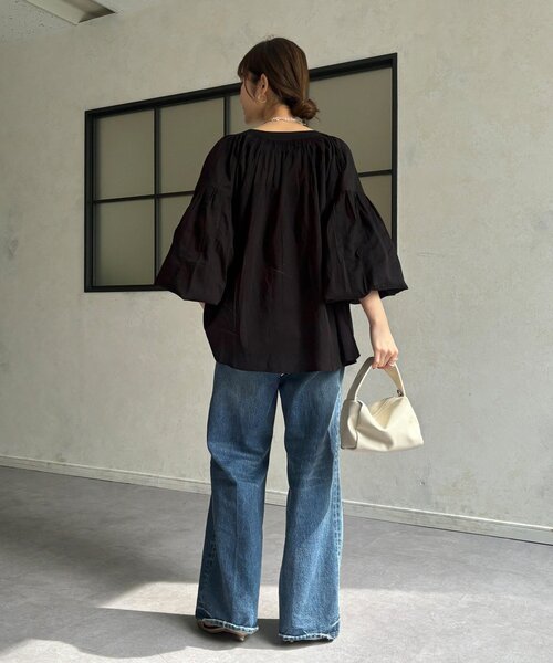 DouDou（ドゥドゥ）の「インドレーススキッパーブラウス（シャツ/ブラウス・レディース・ブラック/ホワイト/ピンク・FREE）」の17枚目の写真