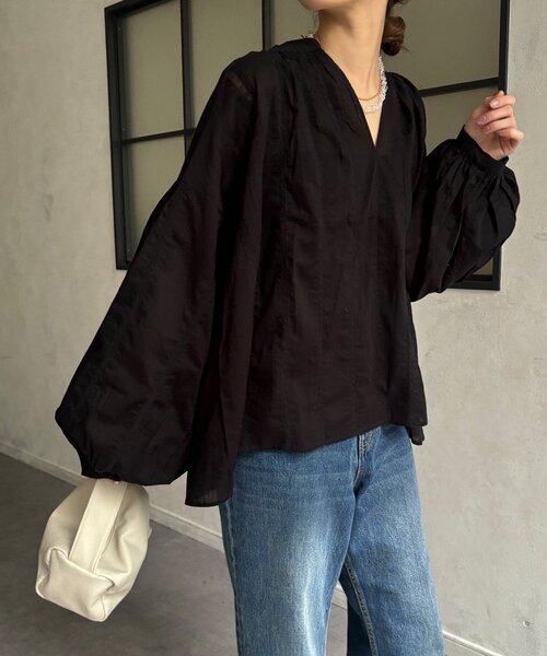 DouDou（ドゥドゥ）の「インドレーススキッパーブラウス（シャツ/ブラウス・レディース・ブラック/ホワイト/ピンク・FREE）」の19枚目の写真