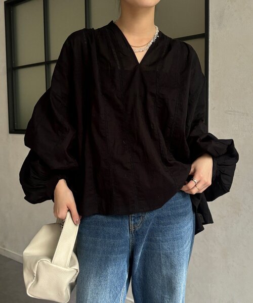 DouDou（ドゥドゥ）の「インドレーススキッパーブラウス（シャツ/ブラウス・レディース・ブラック/ホワイト/ピンク・FREE）」の20枚目の写真