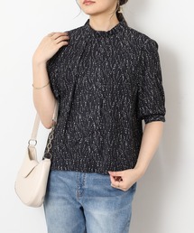 A.N.L（エーエヌエル　レーベル）の「A.N.L プリントボウタイ半袖ブラウス（シャツ/ブラウス）」