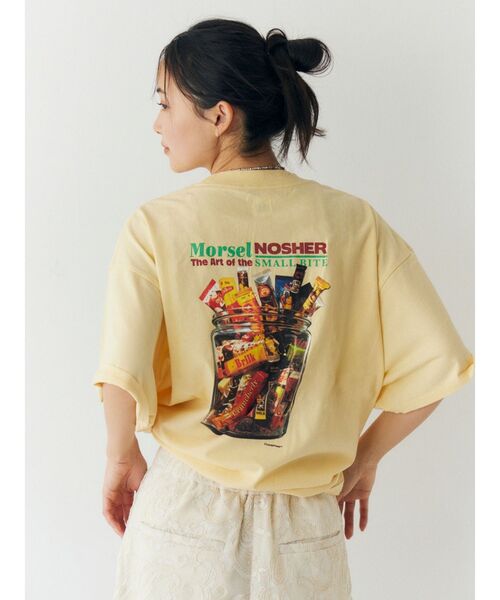 Ungrid（アングリッド）の「スナックプリントTee（Tシャツ/カットソー・レディース・イエロー/ピンク/オフホワイト/チャコールグレー・FREE）」の3枚目の写真