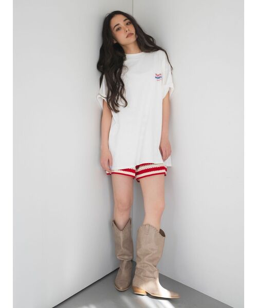 Ungrid（アングリッド）の「スナックプリントTee（Tシャツ/カットソー・レディース・イエロー/ピンク/オフホワイト/チャコールグレー・FREE）」の17枚目の写真