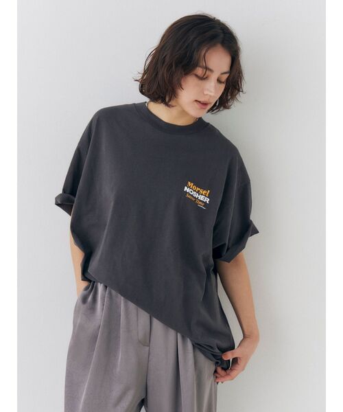 Ungrid（アングリッド）の「スナックプリントTee（Tシャツ/カットソー・レディース・イエロー/ピンク/オフホワイト/チャコールグレー・FREE）」の14枚目の写真