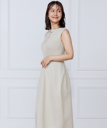 ef-de Black（エフデブラック）の「リブ×天竺ベルシェイプニットワンピース（ドレス）」