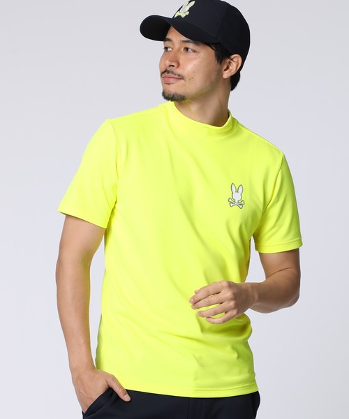 Psycho Bunny（サイコバニー）の「[GOLF]コントラストシグネチャーロゴ モックネックＴシャツ（Tシャツ/カットソー・メンズ・ネイビー/ホワイト/ライトイエロー・MEDIUM/X-LARGE/LARGE）」の3枚目の写真