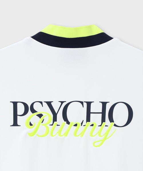 Psycho Bunny（サイコバニー）の「[GOLF]コントラストシグネチャーロゴ モックネックＴシャツ（Tシャツ/カットソー・メンズ・ネイビー/ホワイト/ライトイエロー・MEDIUM/X-LARGE/LARGE）」の8枚目の写真
