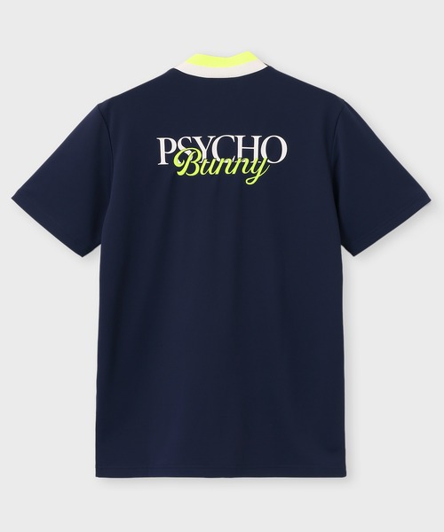 Psycho Bunny（サイコバニー）の「[GOLF]コントラストシグネチャーロゴ モックネックＴシャツ（Tシャツ/カットソー・メンズ・ネイビー/ホワイト/ライトイエロー・MEDIUM/X-LARGE/LARGE）」の13枚目の写真