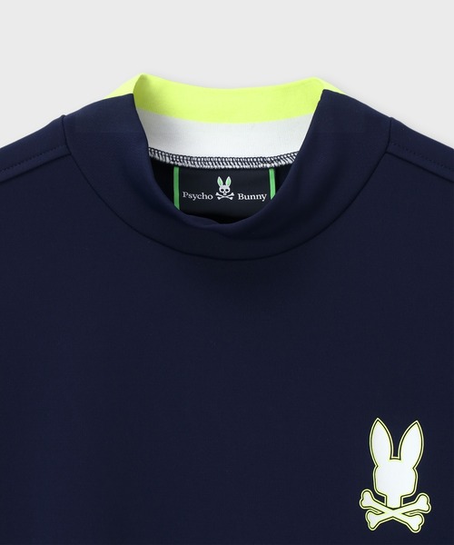 Psycho Bunny（サイコバニー）の「[GOLF]コントラストシグネチャーロゴ モックネックＴシャツ（Tシャツ/カットソー・メンズ・ネイビー/ホワイト/ライトイエロー・MEDIUM/X-LARGE/LARGE）」の14枚目の写真